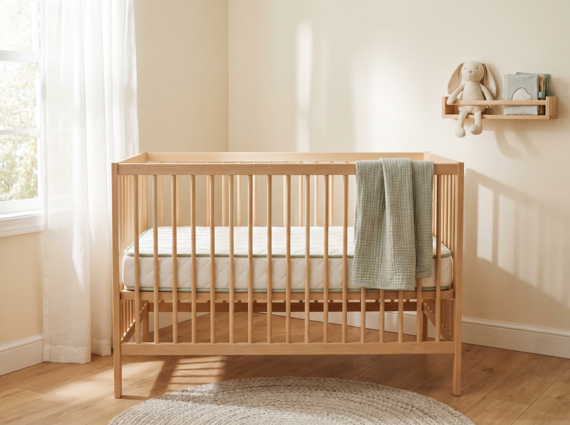 Naturelle organic crib mattress in organic cotton cover