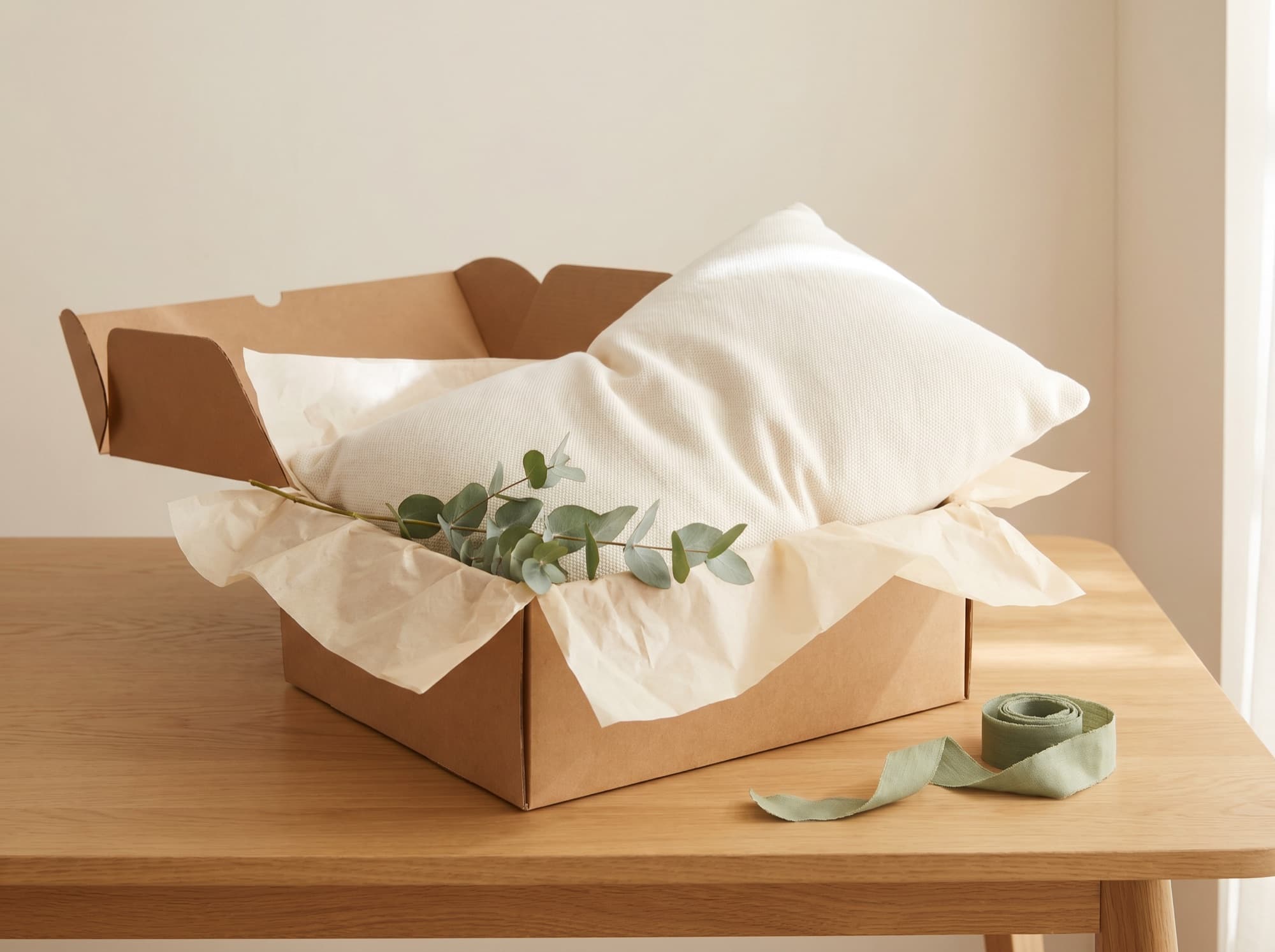 Naturelle organic latex pillow in its gift box