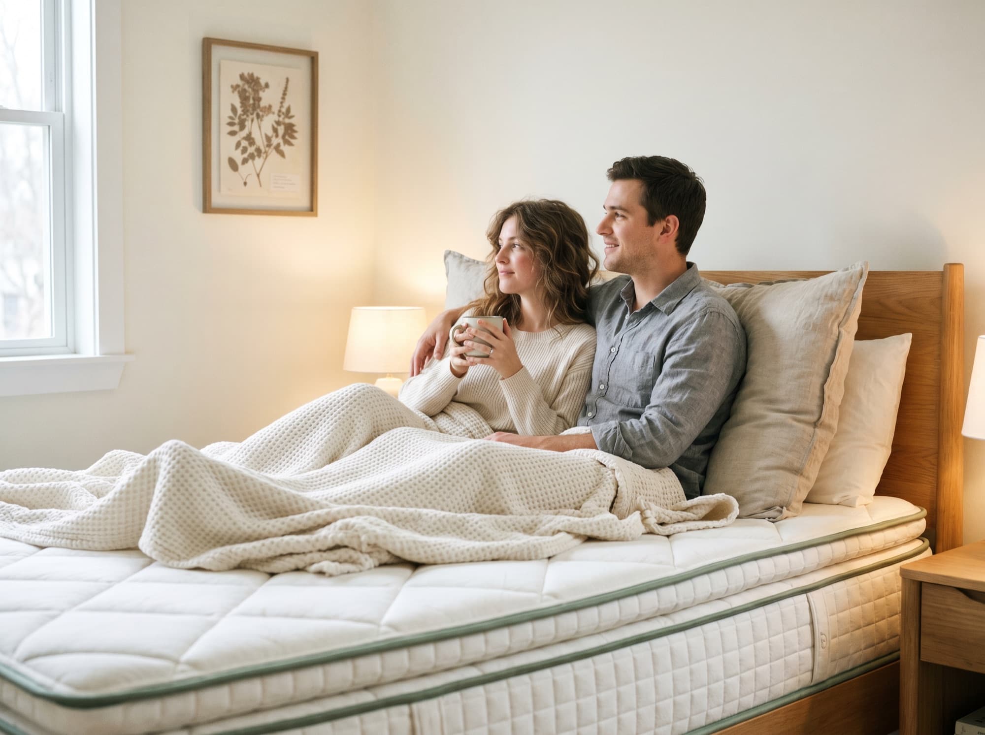 Couple enjoying their refreshed Naturelle mattress